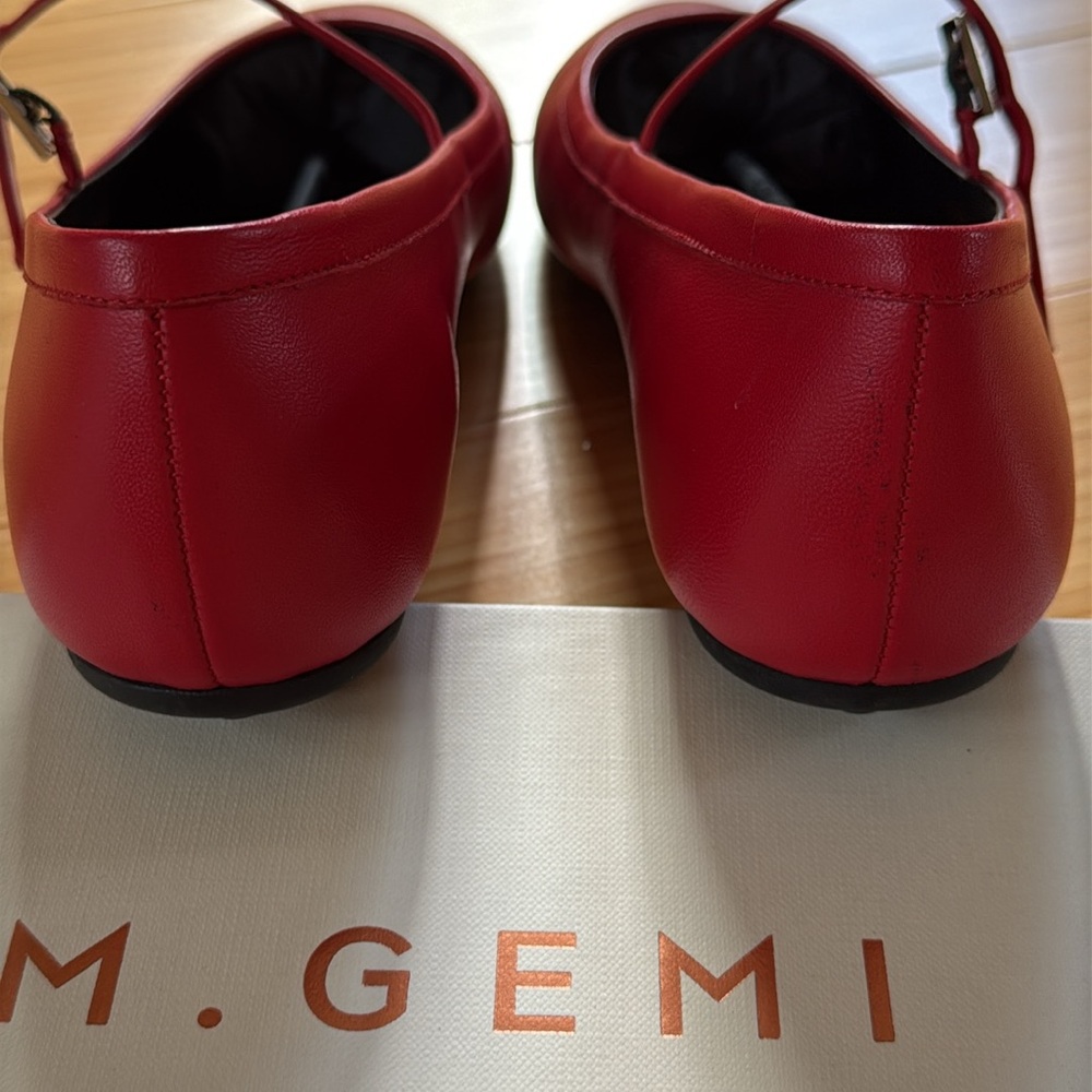 M. Gemi ‘The Margherita’ Mary Jane flats in Sunset Red, size 37 - Picture 10 of 14